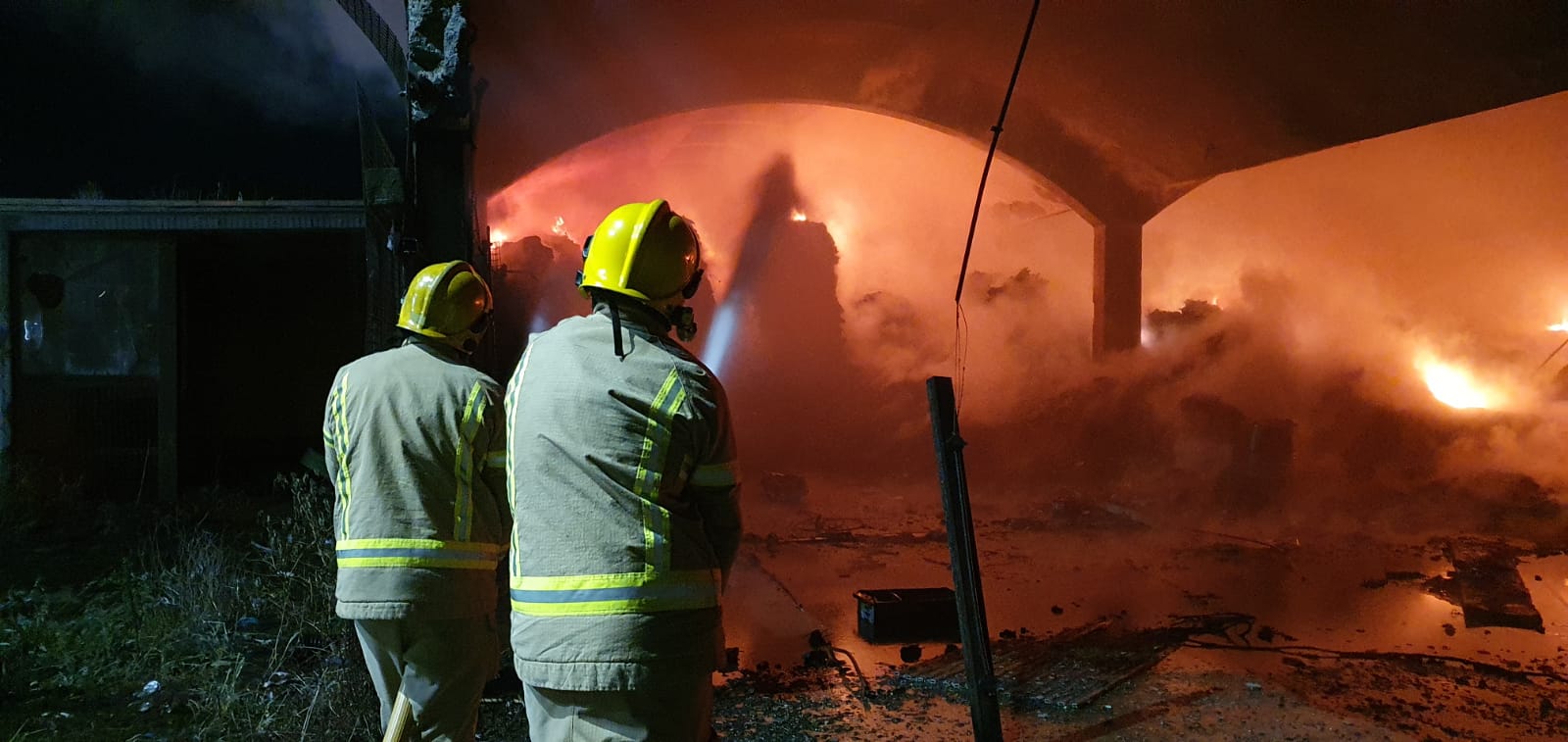 Firefighters tackle fire