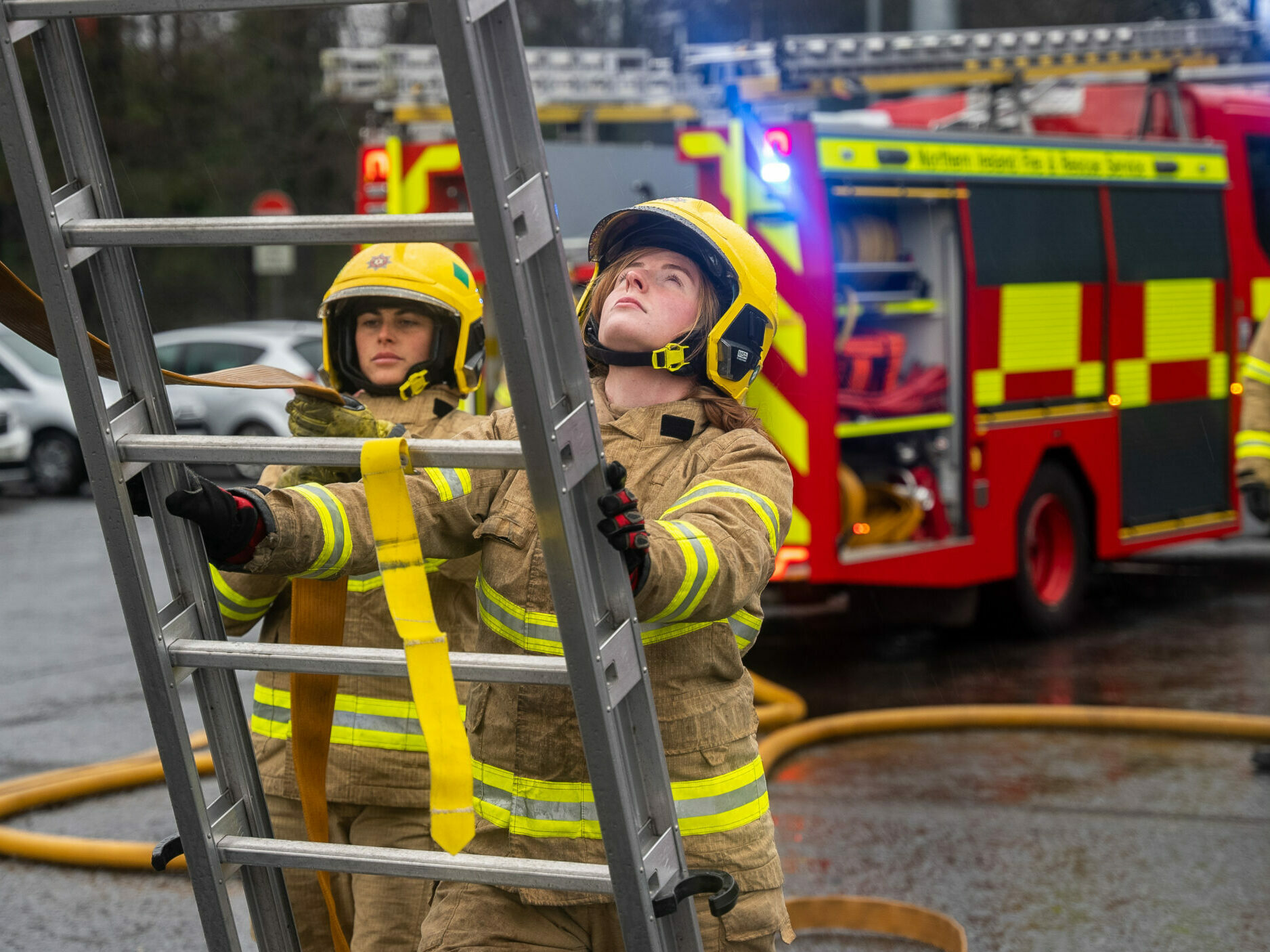 2 Firefighters with ladder